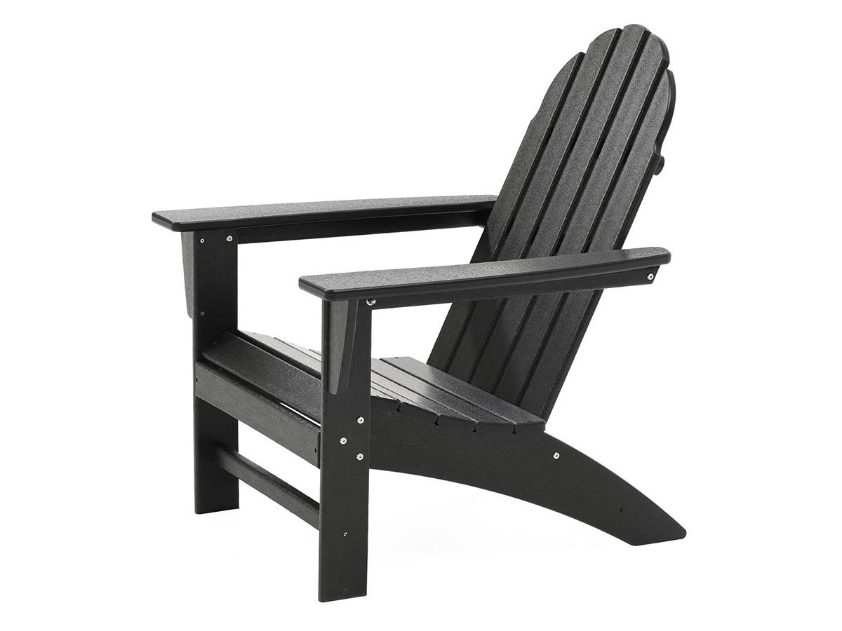 Polywood® Vineyard Adirondack Chair, Black